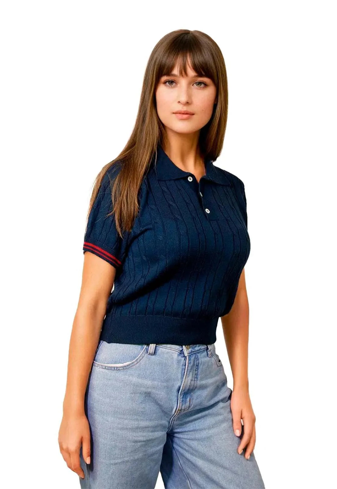 Camiseta Trenzada 3 Botones - Giive