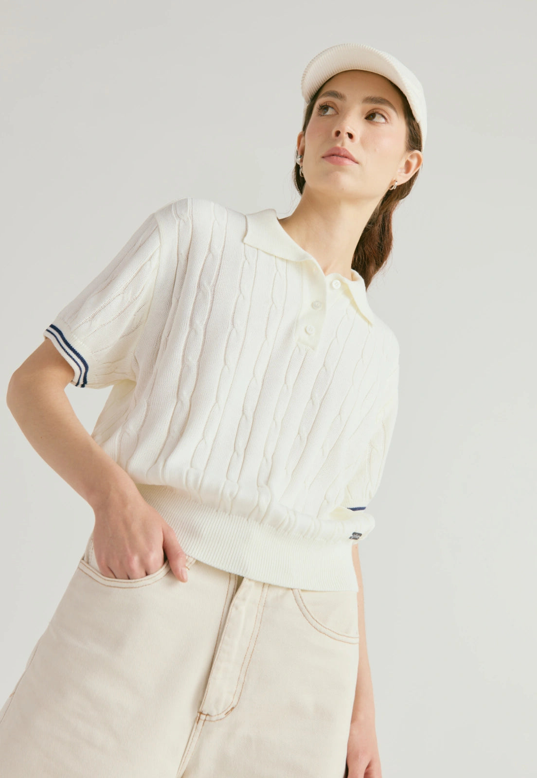 Camiseta Trenzada 3 Botones - Giive