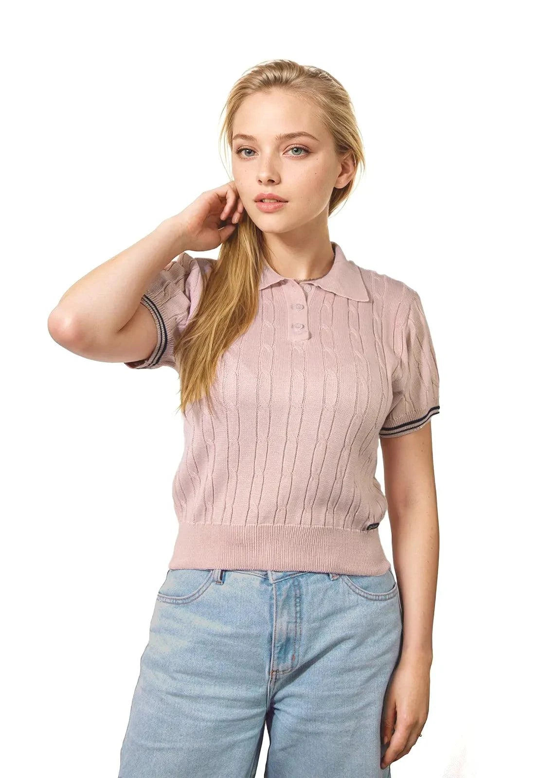 Camiseta Trenzada 3 Botones - Giive