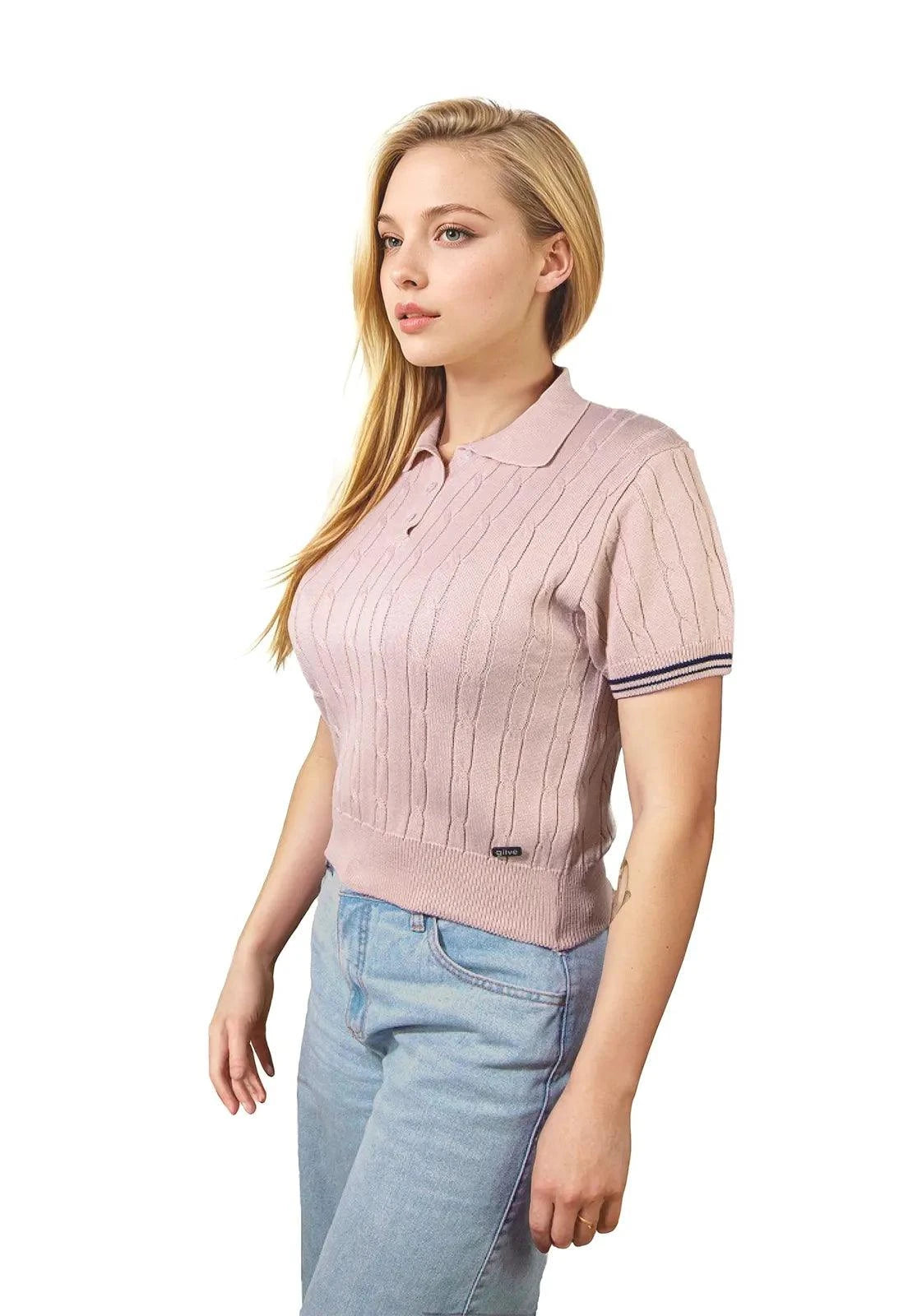 Camiseta Trenzada 3 Botones - Giive