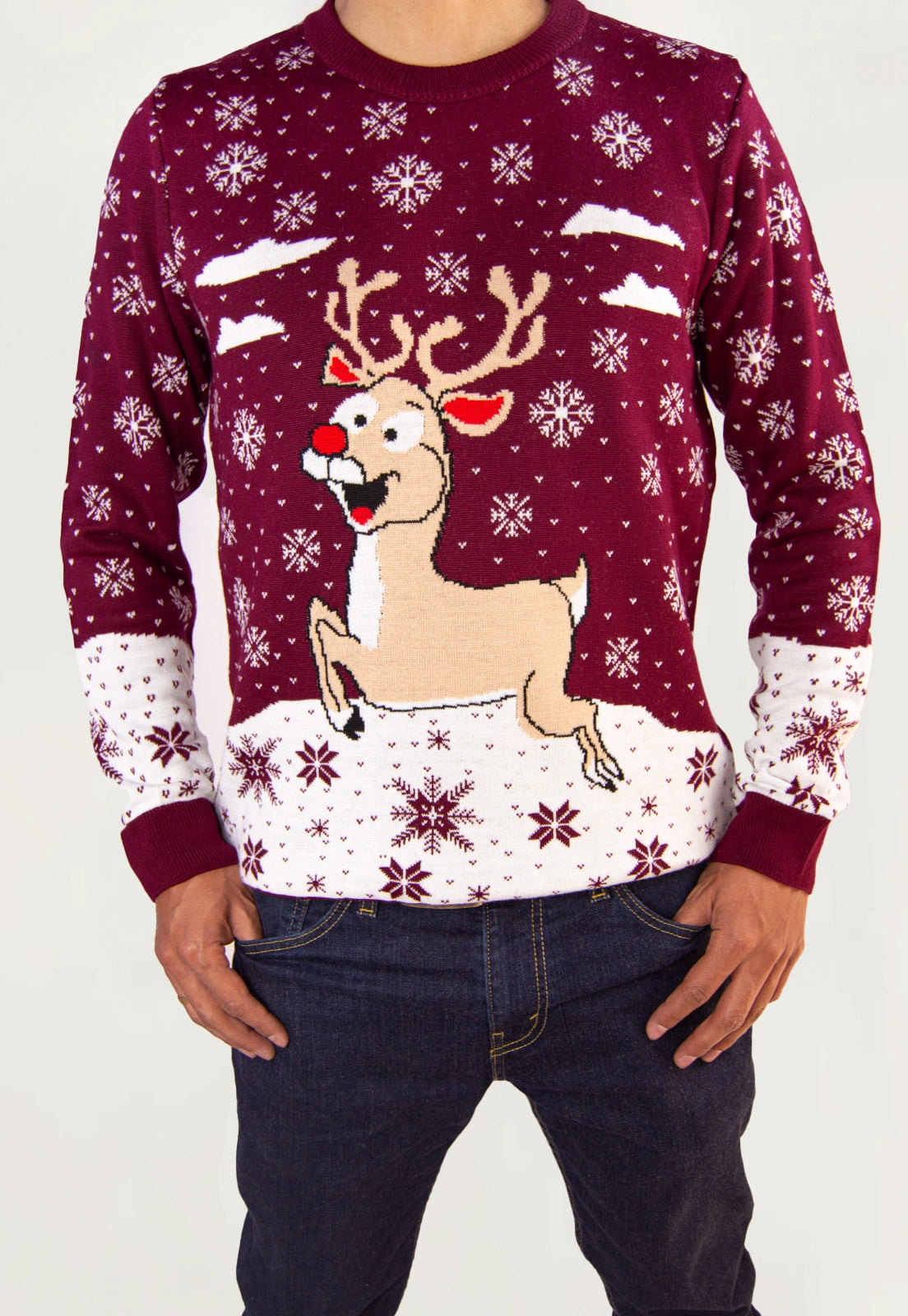 Saco navidad Reno Burdeos - Hombre