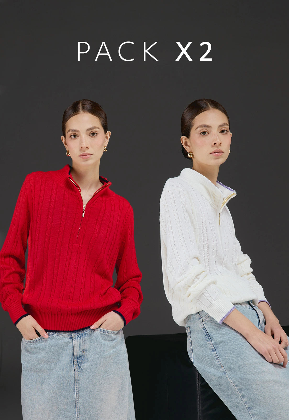 Pack x2 Camisero Cuello Alto - Giive