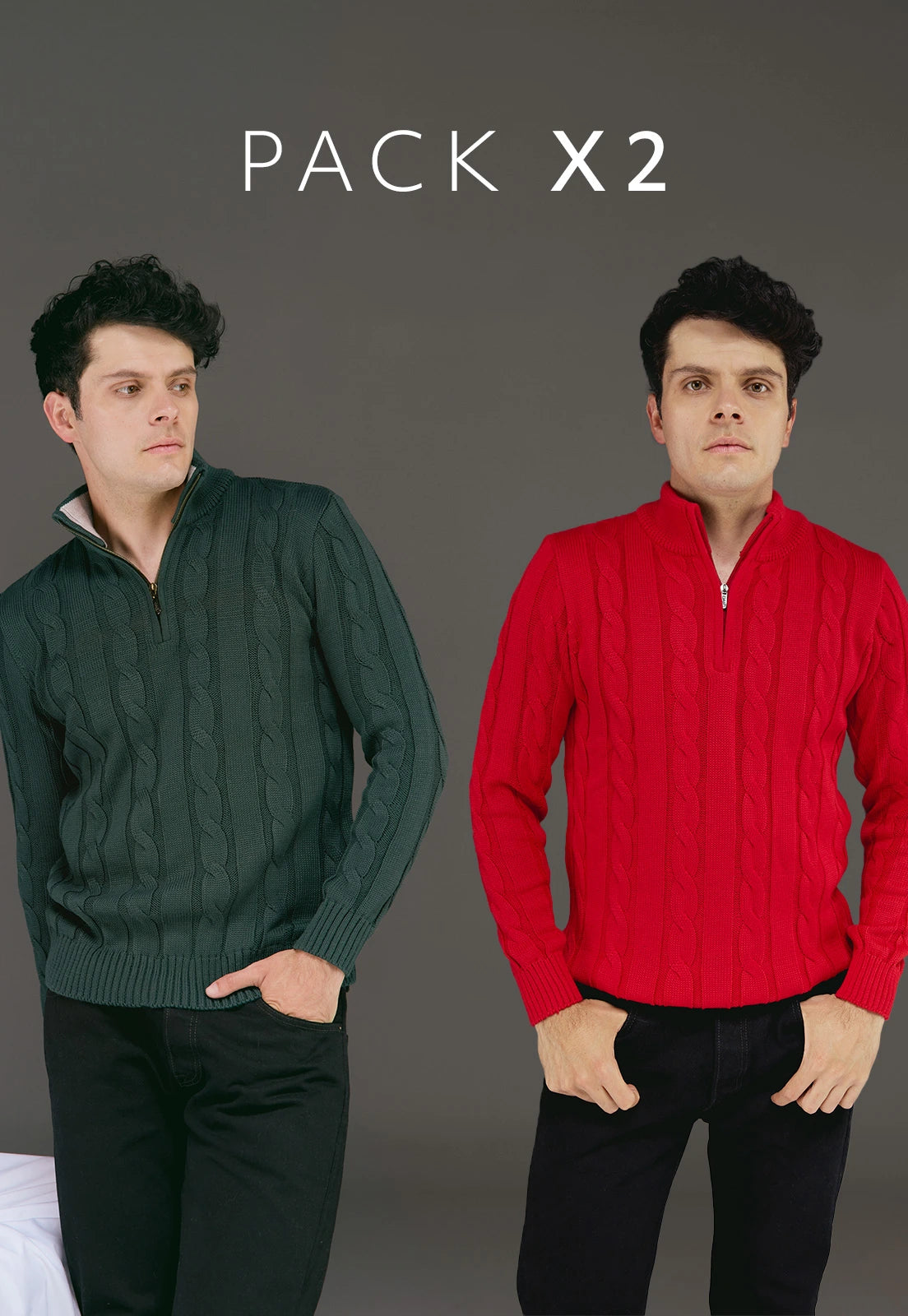 Pack x2 - Camisero Trenzado - Giive