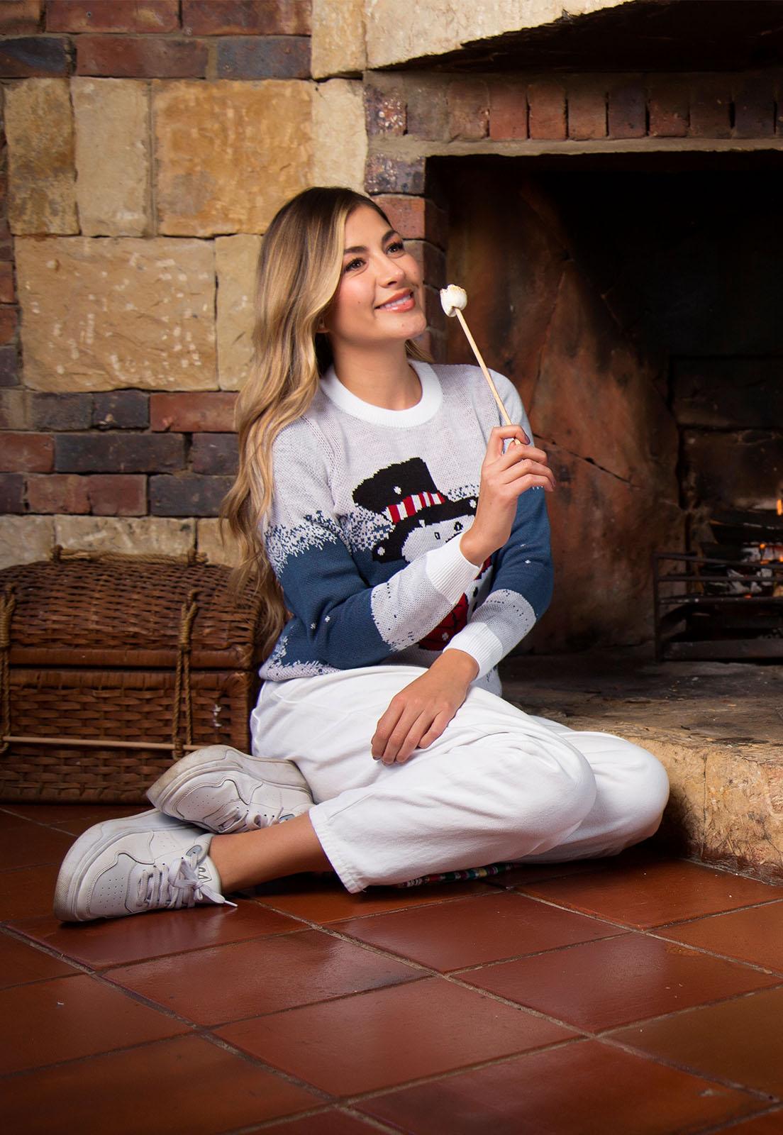 Saco navidad muñeco de nieve - Azul - Mujer - Giive