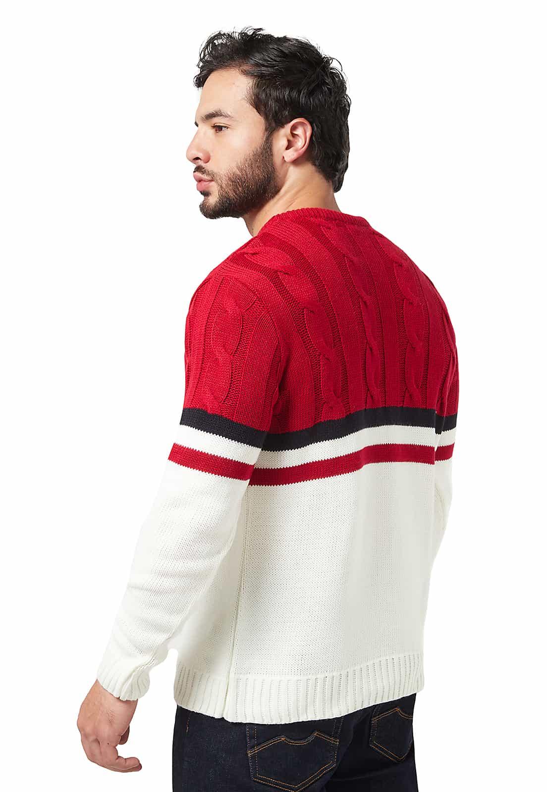 Saco Cuello Redondo Trenzas Jersey Rayado - Giive Giive
