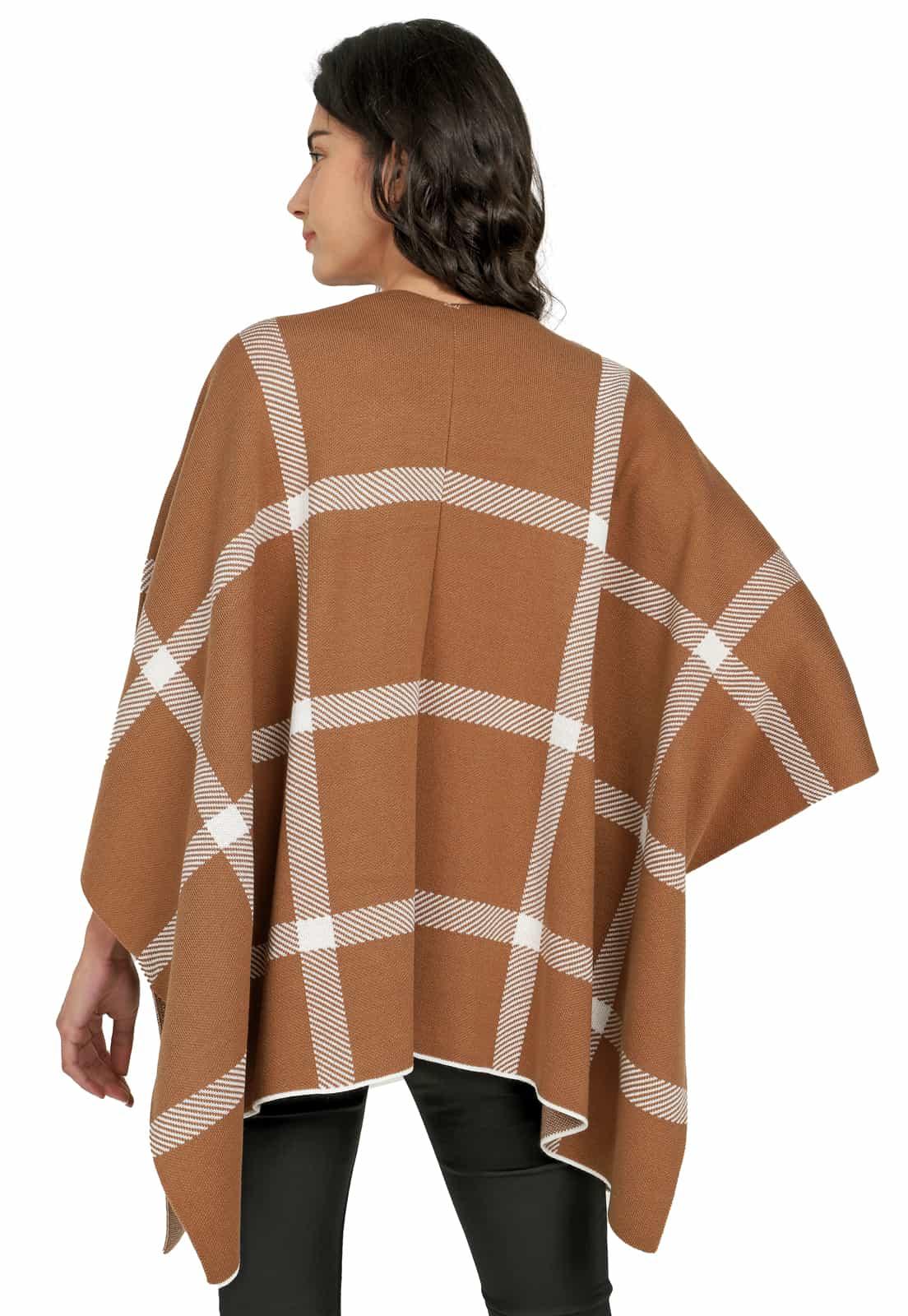 Ruana Abierta Rayas Verticales y Horizontales - Prendas de vestir - Giive Giive