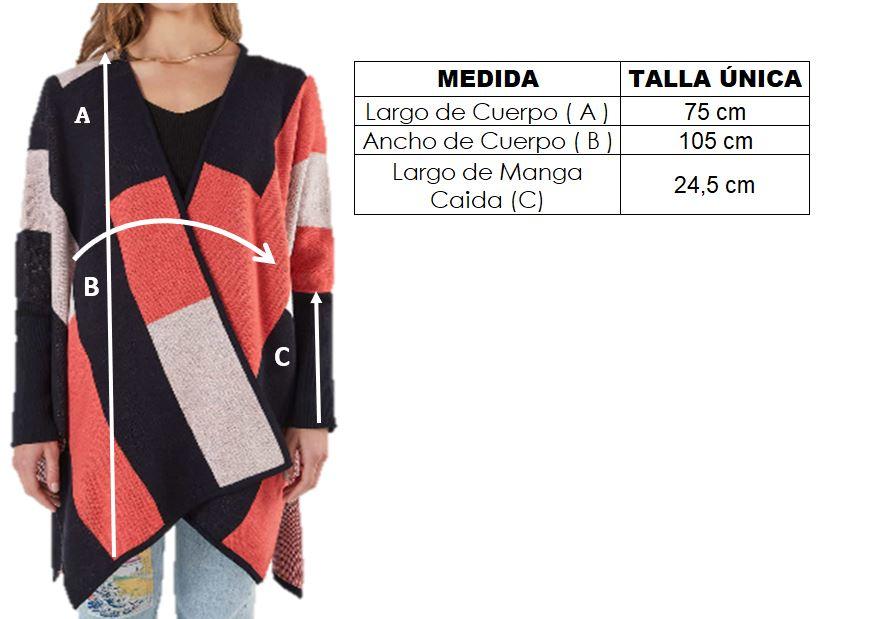 Ruana Mangas Abierta Cuadros - Prendas de vestir - Giive Giive