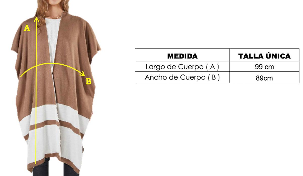 Ruana Bicolor Doble Faz - Prendas de vestir - Giive Giive