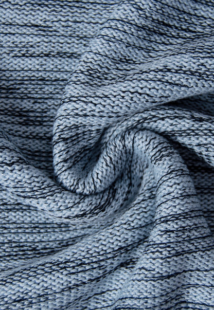 Buzo Ashton Giive azul matizado de tejido de punto, cuello redondo, manga larga y terminaciones acanaladas.