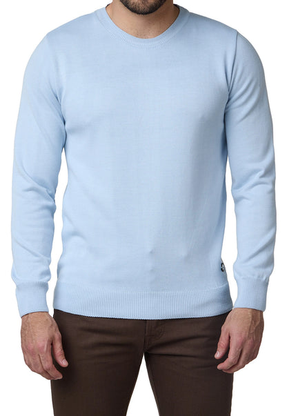 Buzo Robert de Giive: saco en tejido delgado con cuello redondo, diseño espina de pescado y ribete acanalado en puños y parte baja.
