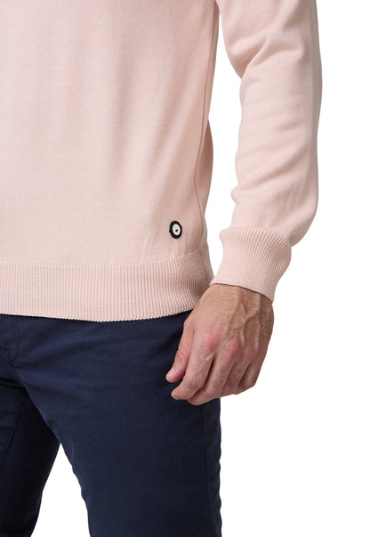 Buzo Robert de Giive: saco en tejido delgado con cuello redondo, diseño espina de pescado y ribete acanalado en puños y parte baja.