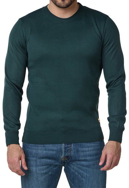 Buzo Robert de Giive: saco en tejido delgado con cuello redondo, diseño espina de pescado y ribete acanalado en puños y parte baja.