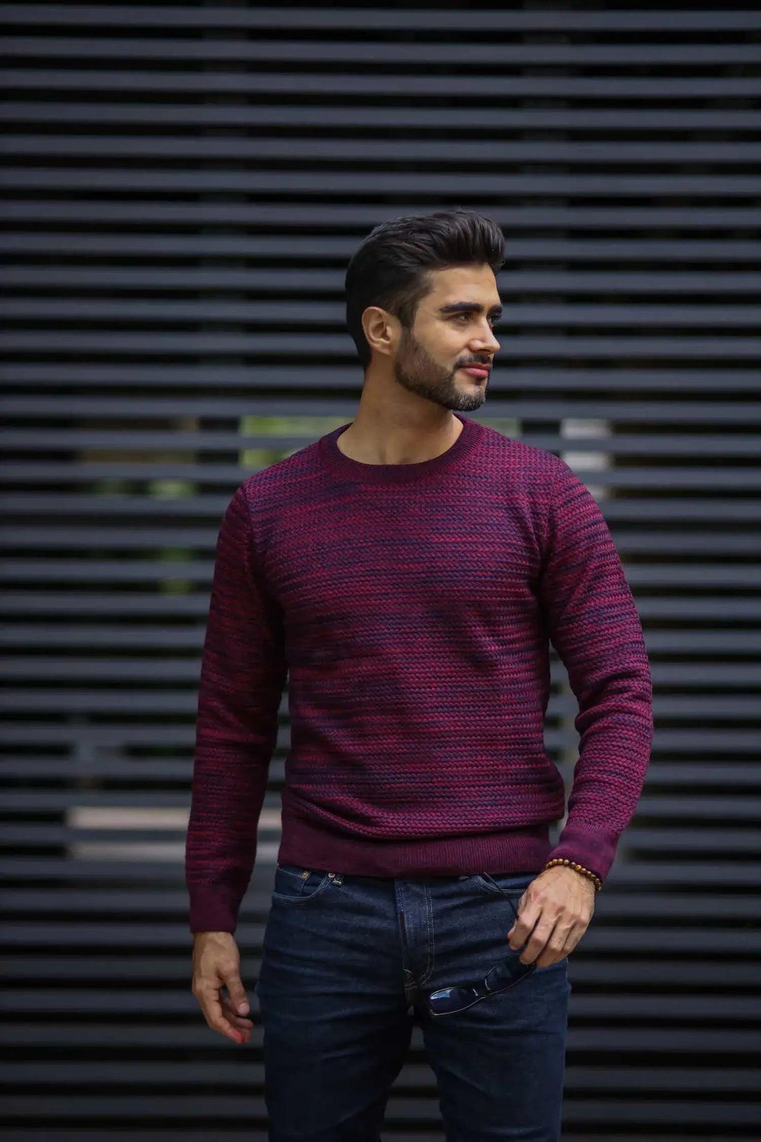 Buzo Cuello Redondo Tejido Lazo Matizado - Giive