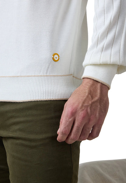 Camisa tipo polo para hombre, manga larga, estilo juvenil y clásico, color gris claro, con diseño acanalado y ribete en puños.
