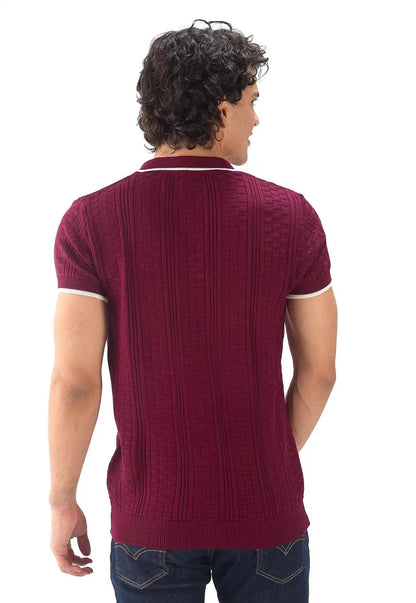 Camiseta Polo Cuadros 3 Botones