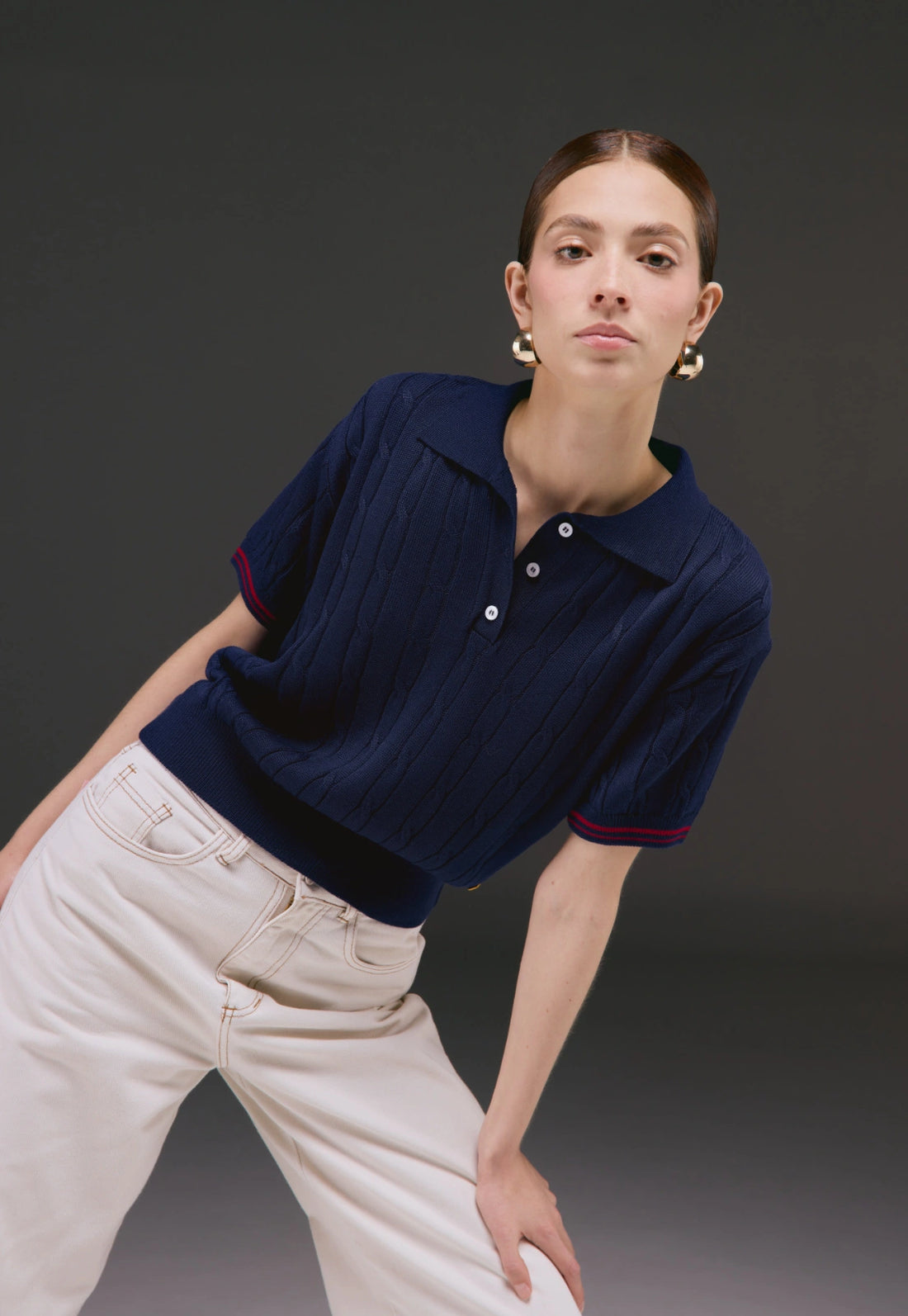 Camiseta Trenzada 3 Botones - Giive