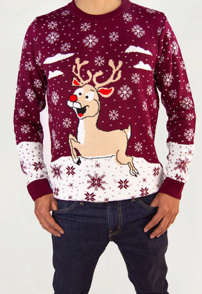 Saco navidad Reno Burdeos - Hombre