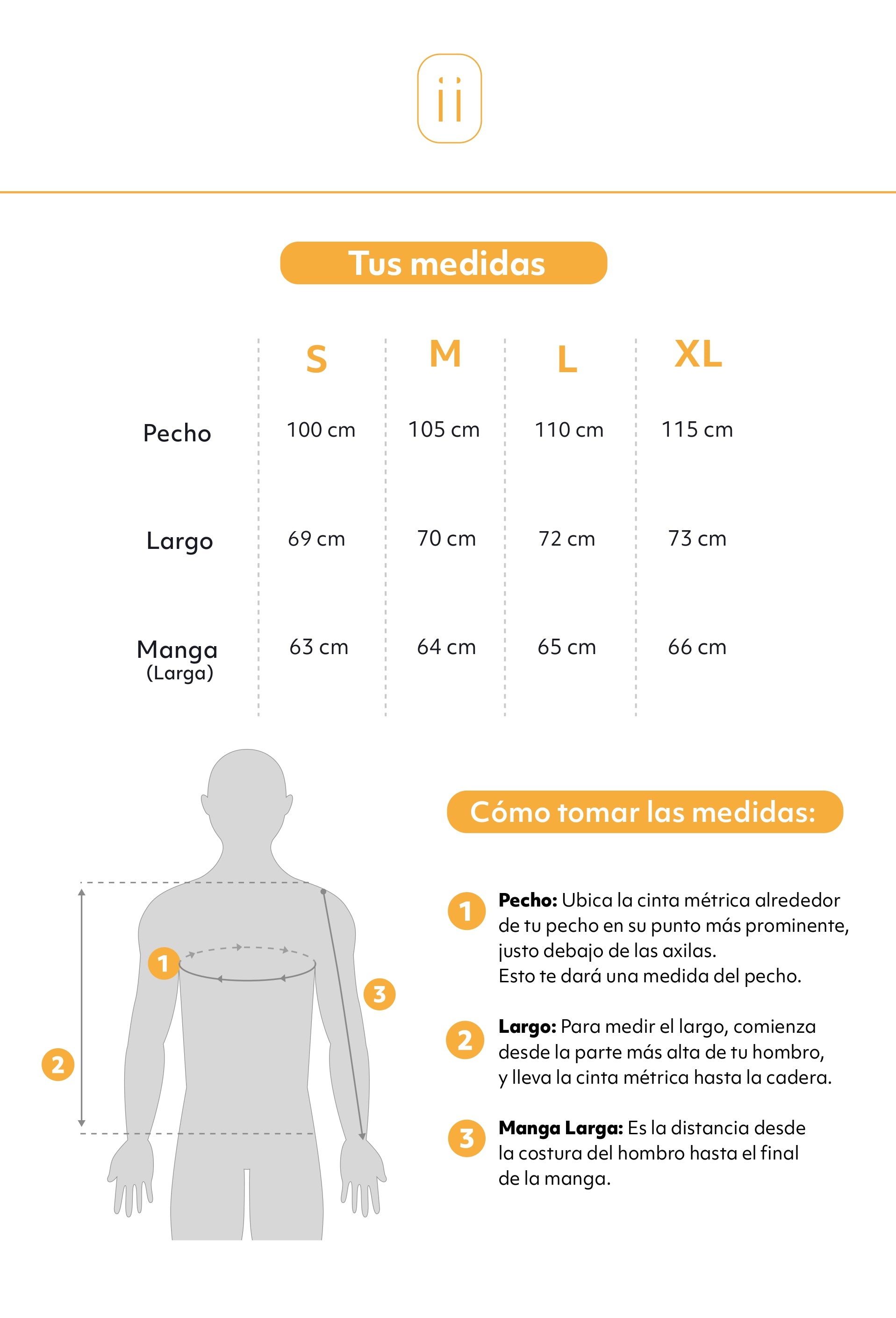 Tabla de tallas 
