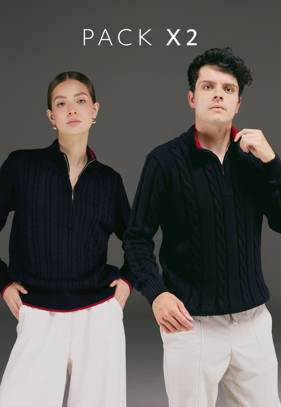 Pack x2 - Camiseros Trenzados - Giive