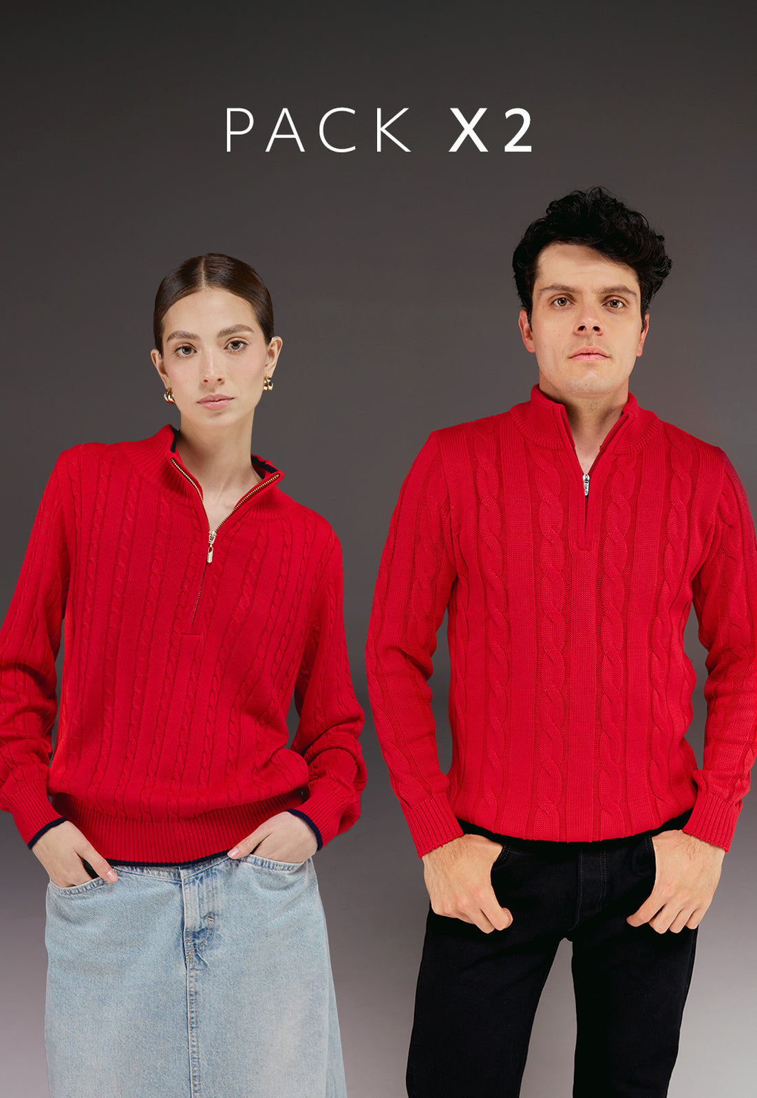 Pack x2 - Camiseros Trenzados - Giive