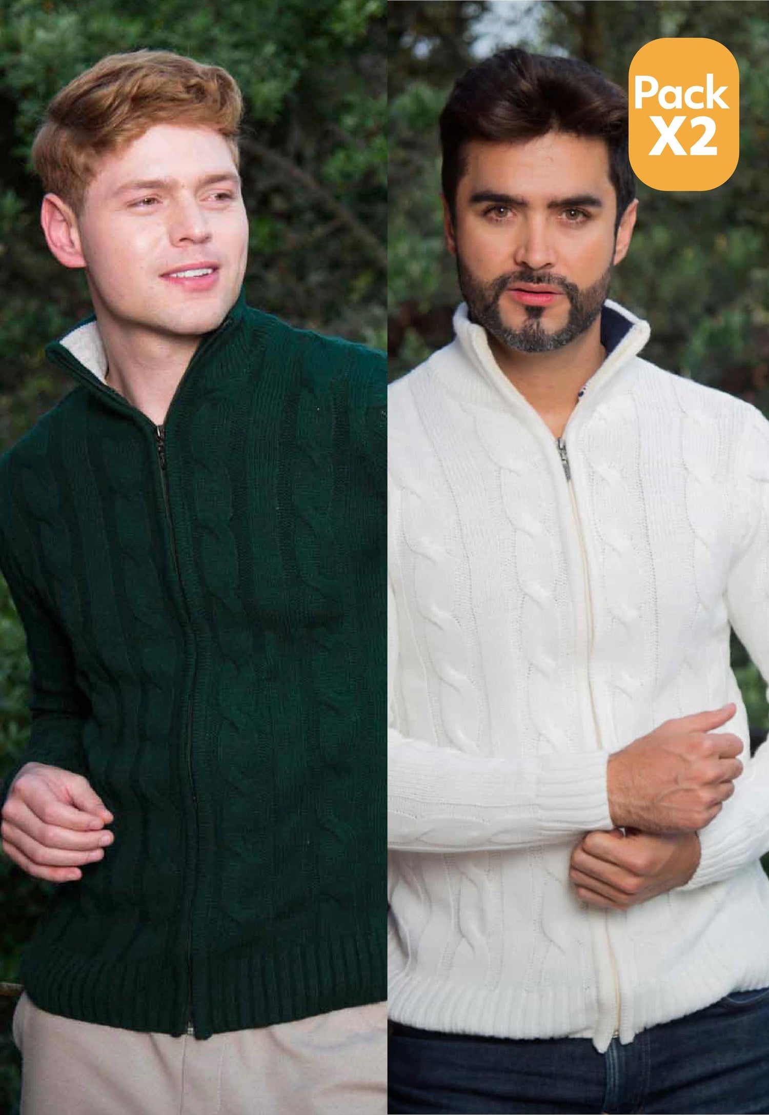 Pack x2 - Chaqueta Trenzada