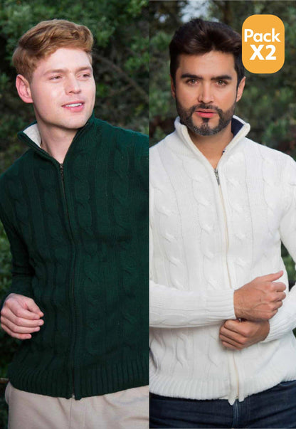 Pack x2 - Chaqueta Trenzada