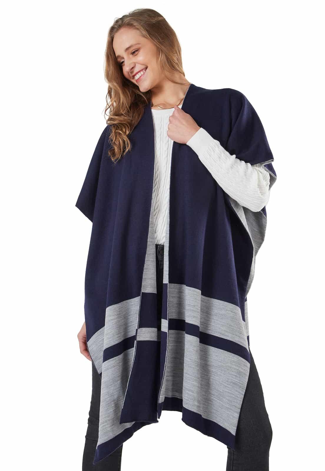 Ruana Bicolor Doble Faz - Prendas de vestir - Giive Giive