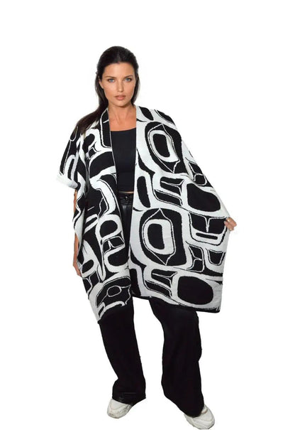 Ruana Enigma Doble Faz Jacquard