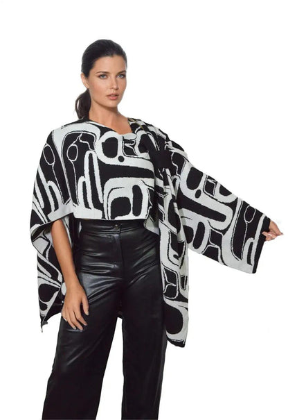 Ruana Enigma Doble Faz Jacquard