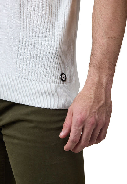 Camiseta Timothee estilo polo de mangas cortas, con cremallera y detalles acanalados para hombre, marca Giive.