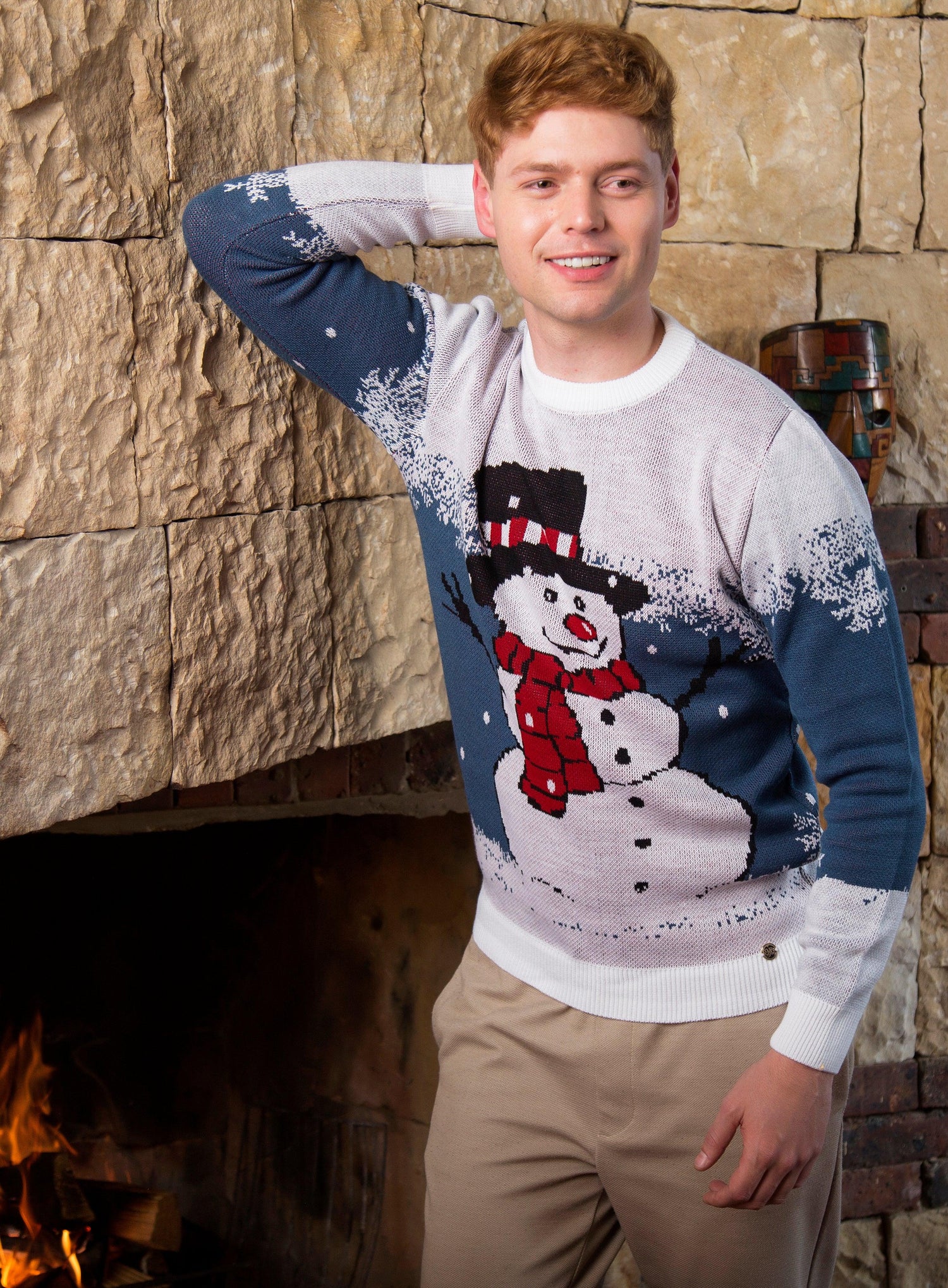 Saco navidad muñeco de nieve - Azul - Hombre - Giive