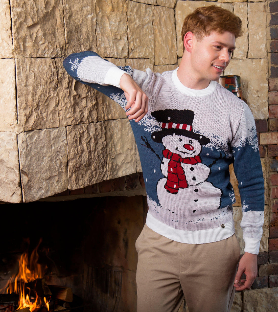 Saco navidad muñeco de nieve - Azul - Hombre - Giive