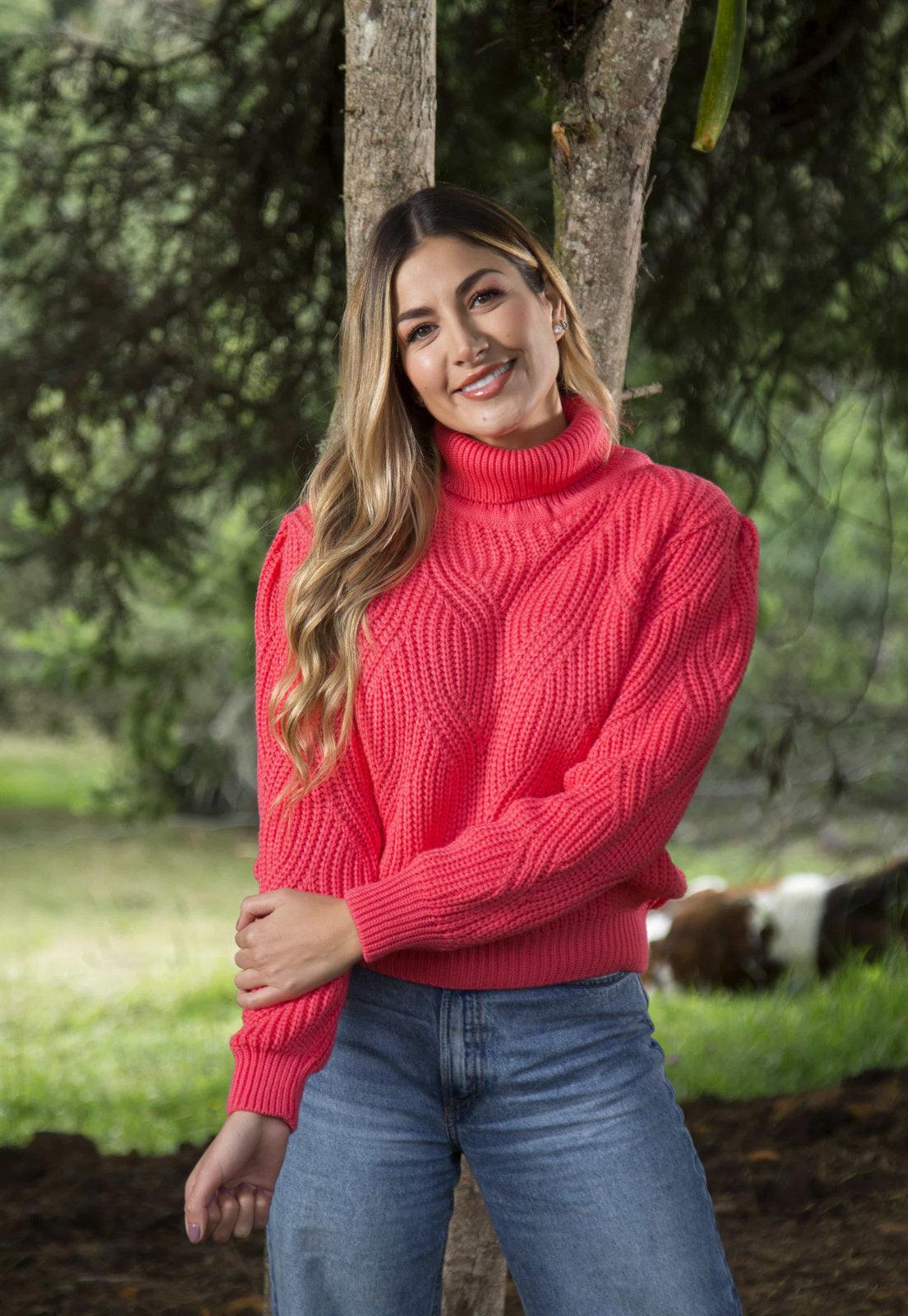 Saco Punto Inglés Entrelazado de Giive, una prenda tejida de mujer que combina elegancia y comodidad.