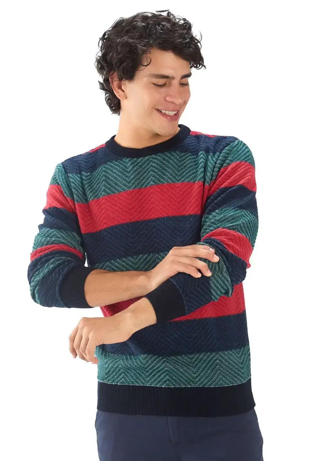 Sueter y sacos a Rayas Hombre Giive Sueter Rayados