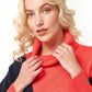 Saco intarsia diagonal cuello tortuga - Giive Giive