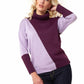 Saco intarsia diagonal cuello tortuga - Giive Giive