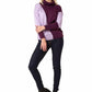 Saco intarsia diagonal cuello tortuga - Giive Giive