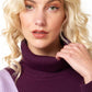 Saco intarsia diagonal cuello tortuga - Giive Giive