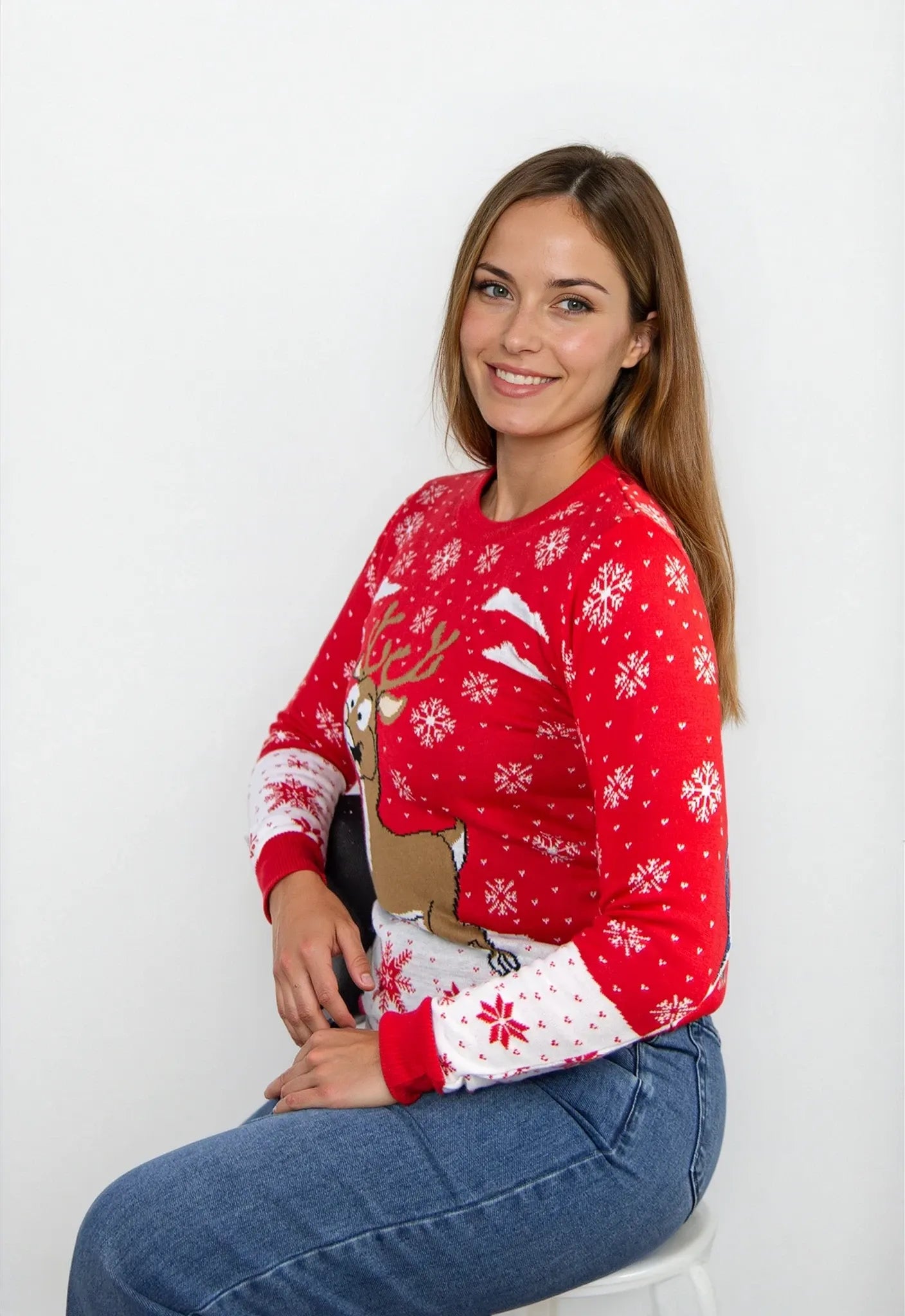 Saco navidad Reno Rojo - Mujer