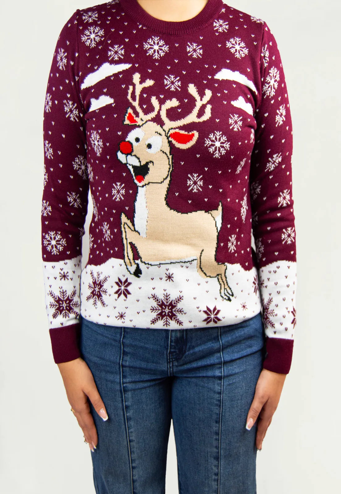 Saco navidad Reno Burdeos - Mujer