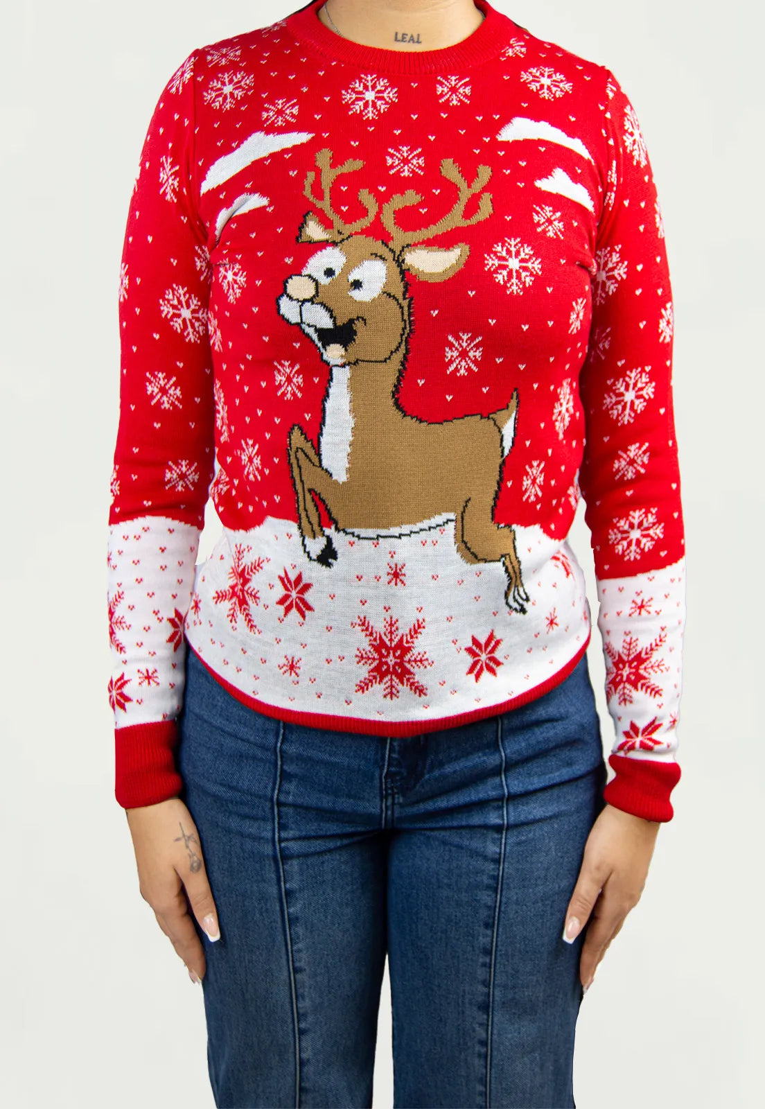 Saco navidad Reno Rojo - Mujer