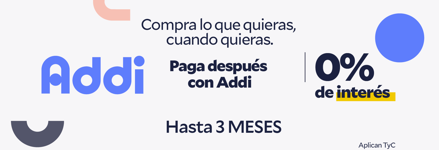 Comprar en Giive con ADDI en muy facil y practico, lleva hasta 3 meses sin intereses.