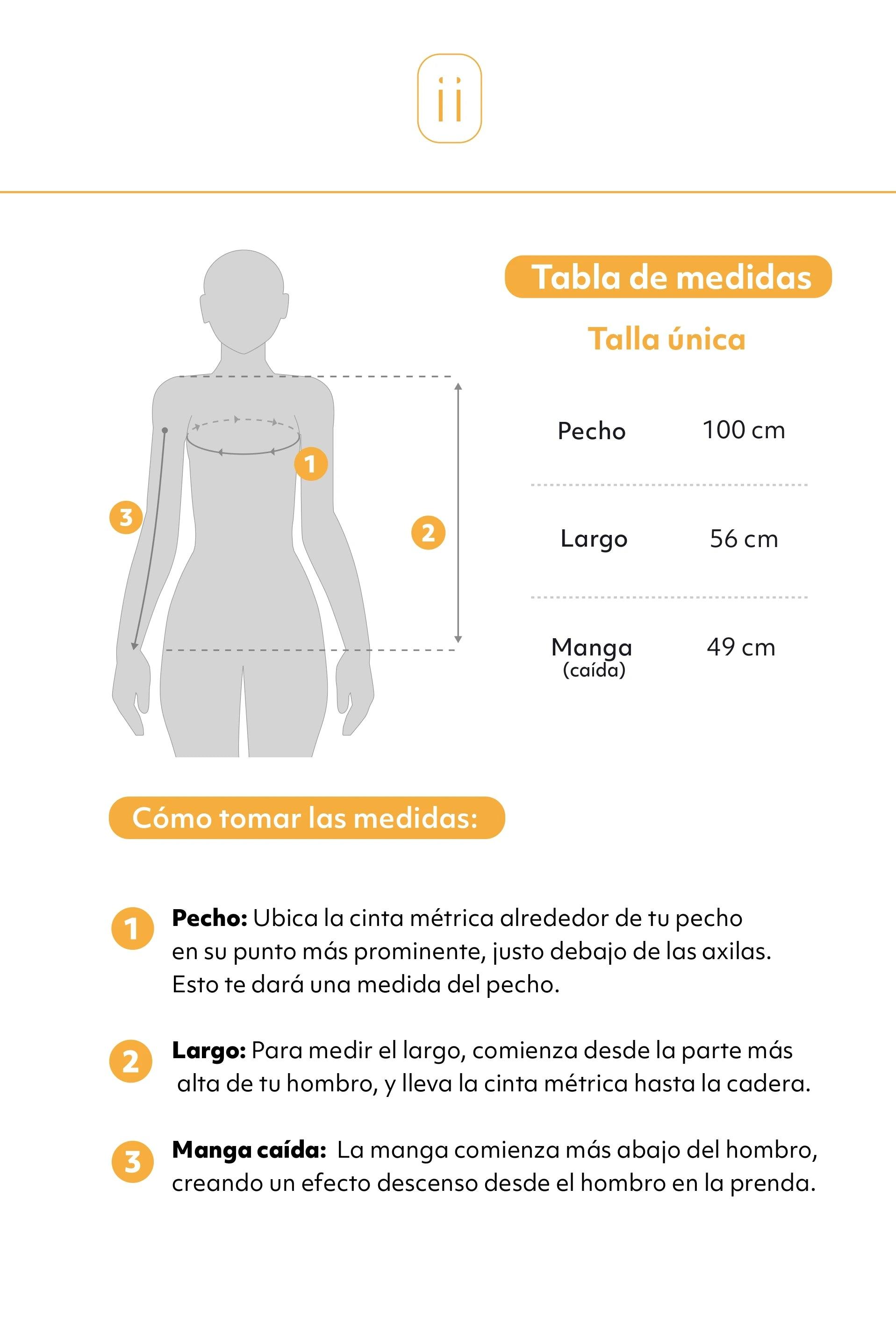 Tabla de Tallas Buzo Amanda 