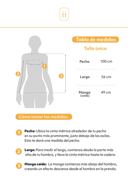 Tabla de Tallas Buzo Amanda 