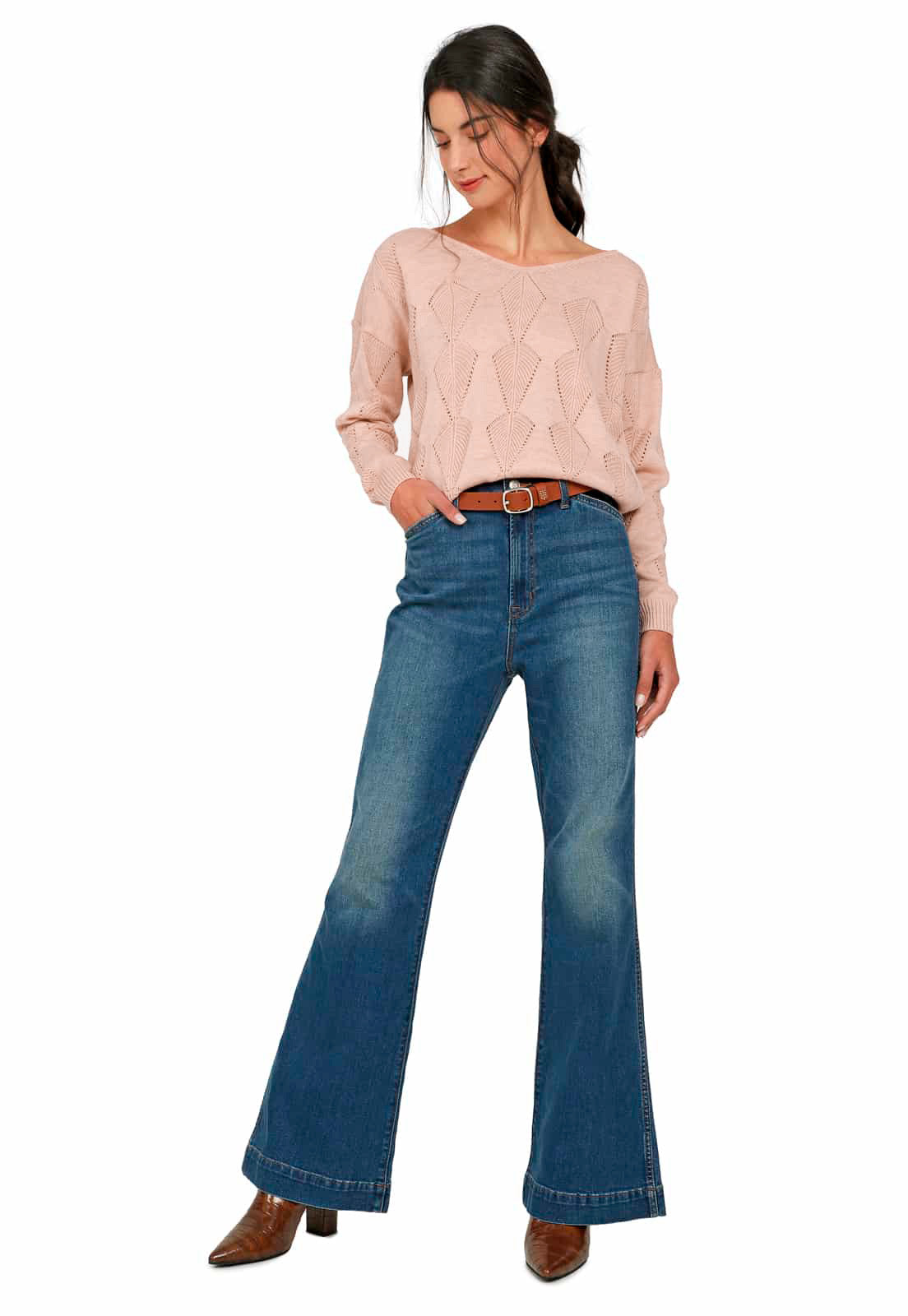 Buzo Calado Hojas Cuello V - Giive