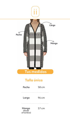 Gabán Jacquard Pez Cuadros - Giive