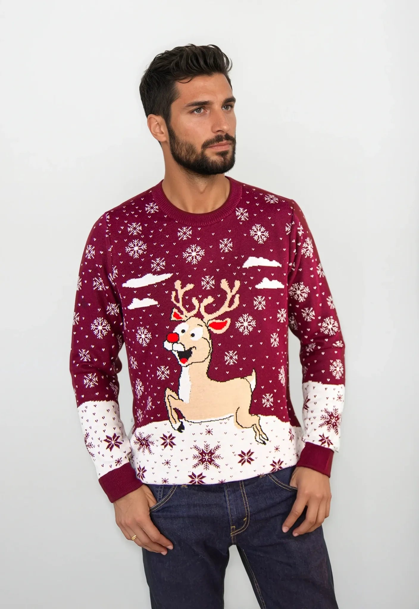 Saco navidad Reno Burdeos - Hombre