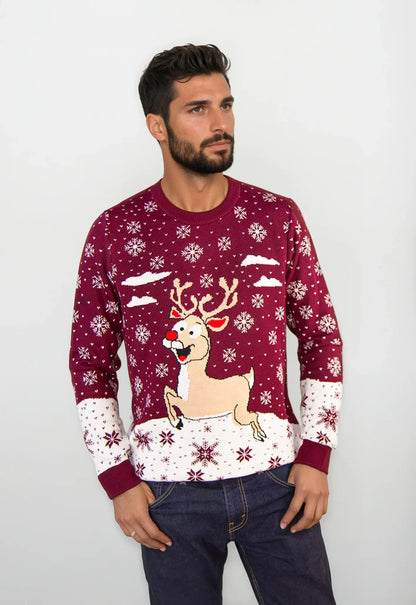 Saco navidad Reno Burdeos - Hombre