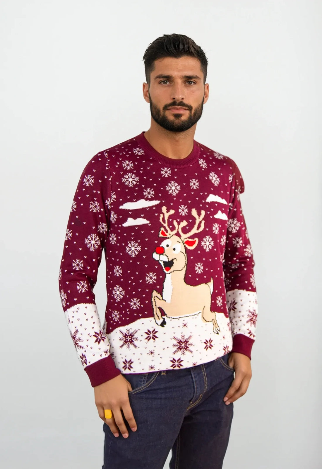 Saco navidad Reno Burdeos - Hombre