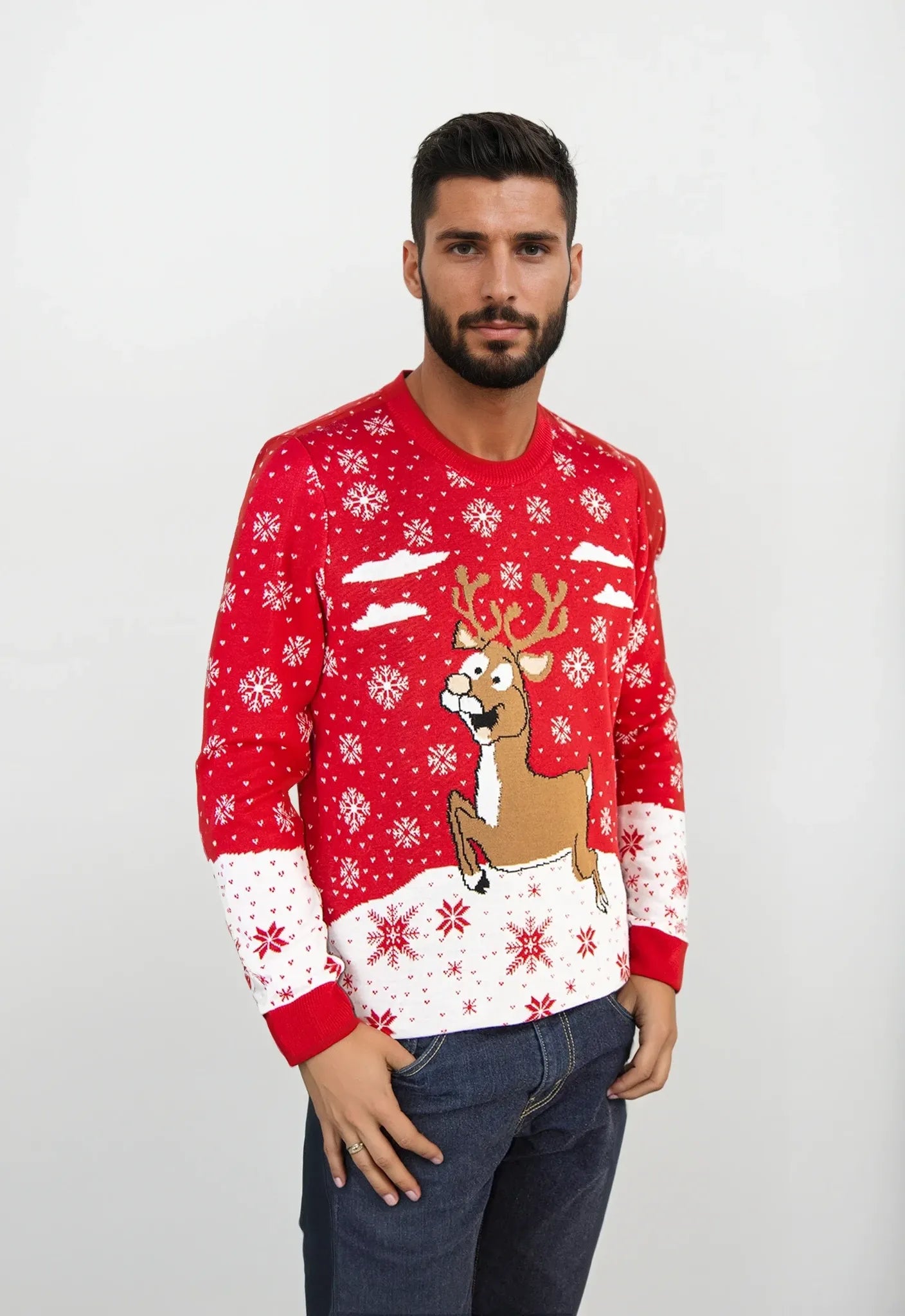 Saco navidad Reno Rojo - Hombre